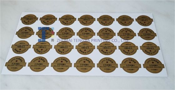 Qualität  Customized Color PET Metallic Sticker Labels Round Shape Sticker usine