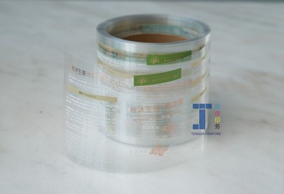 0.3mm-3.0mm Warmstempel Aufkleber Transparentes BOPP-Lebensmittelflaschenetikett