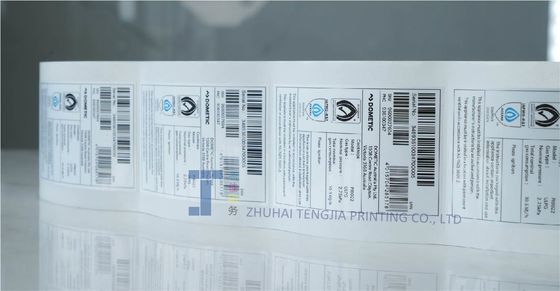 Wetterbeständigkeit Elektronische Produktaufkleber Elektrische Sicherheitsaufkleber Rollenverpackung
