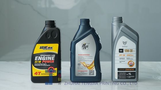Aufkleber für Motorölflaschen