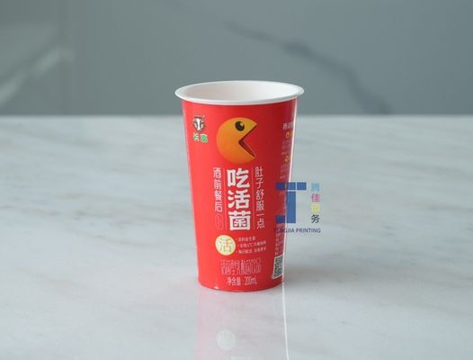 Anpassung Etikett in Form Milch Tee Plastik Tasse Etikett ohne Falten