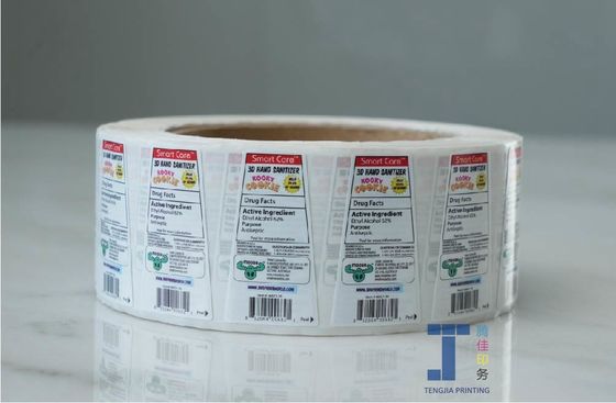 Anpassungsfähige Kosmetikflaschenetiketten Rollen Glanzfläche Fertig