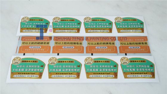 Flexo-Druck Etikette für ätherische Ölflaschen Matte glänzende Klebstoffetiketten OEM