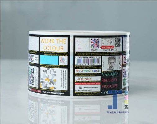 Authentifizierungsprüfung Fälschungssichere Siegelsticker Matte Frostfläche