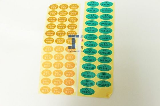 Glanz-Matte-Laminat Oval Druck-Aufkleber Qc Passed Labels Rund