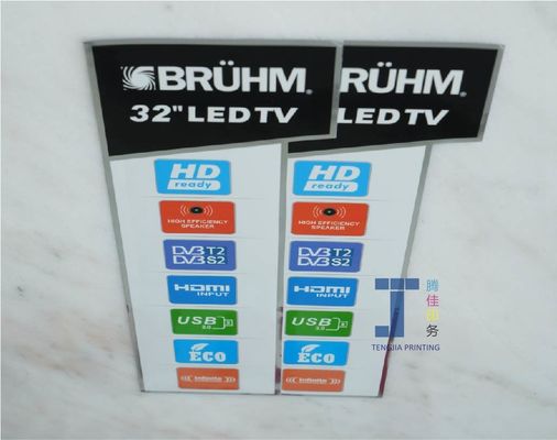 Chemikalienbeständiges elektronisches Produktaufkleber mit individueller Dicke und Form