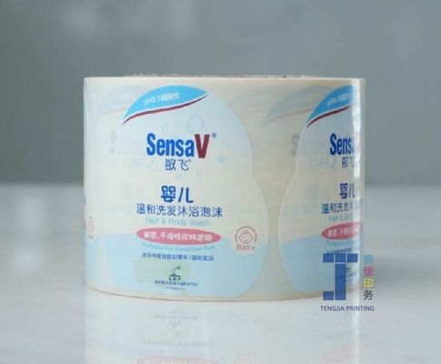 Flexo-Druck Shampoo Aufkleber Etikett in Rollen Verpackung Dauerhaft