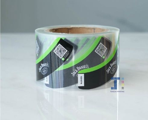Wasserdicht gedruckte transparente Etiketten mit abnehmbarem Klebstoff